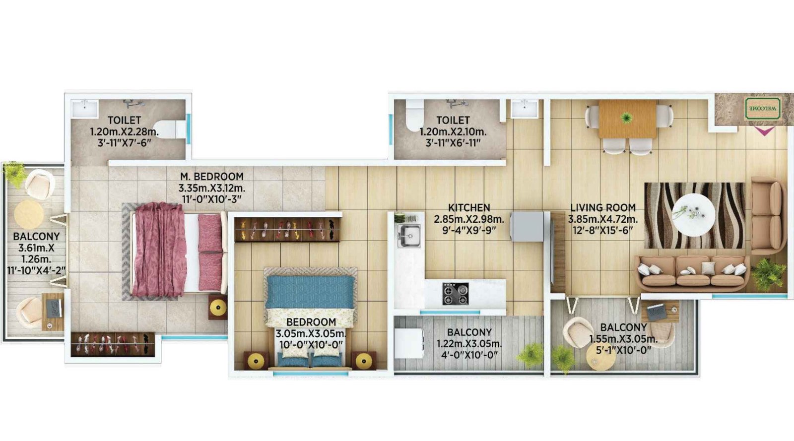 Gurukrupa-7-Avenue-Floor-Plan-2BHK-767-sqft-Wing-C